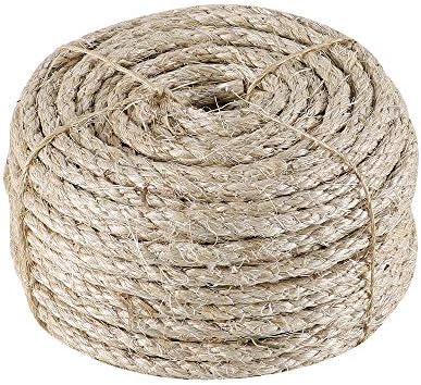 Izsuzee Corde Sisal Corde De 7mm 30m Arbre A Chat De Remplacement Ficelle Pour Griffoir Chats Pot De Fleurs Table De Jardin Jardin Amazon Fr Animalerie