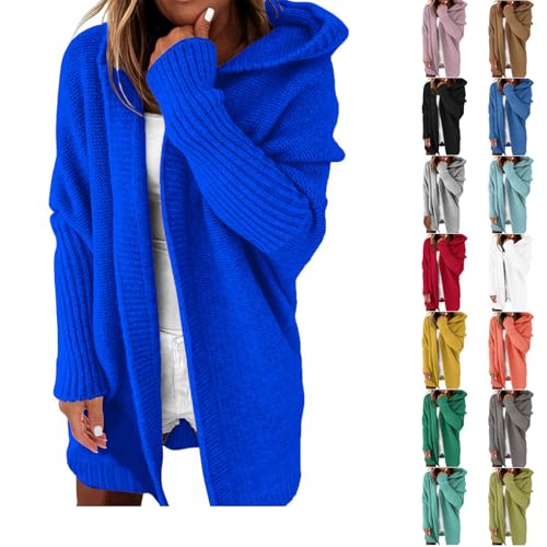Angxiwan Green Cardigan Women Cardigans for Women UK Chunky Cable Knit Cardigan Casual Open Front Jumpers Long Sleeve Jackets Hooded Longline Womens Cardigans
