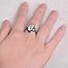 Adeser Jewelry Womens S Promise Wedding Rings Black Gold Plated Lab Gemstone Ring White Opal Ring