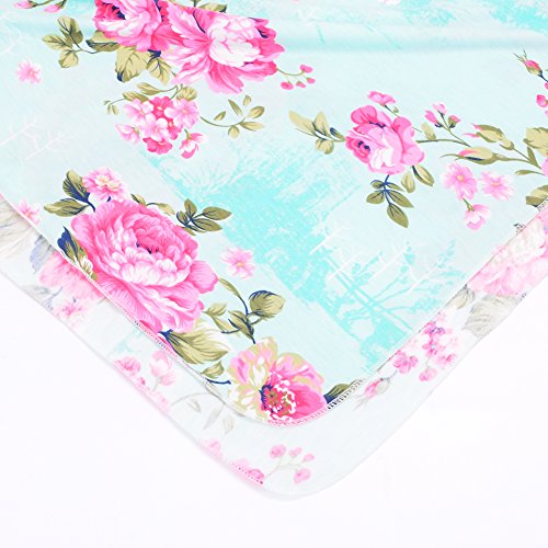 Galabloomer Newborn Receiving Blanket Headband Set Flower Print Baby