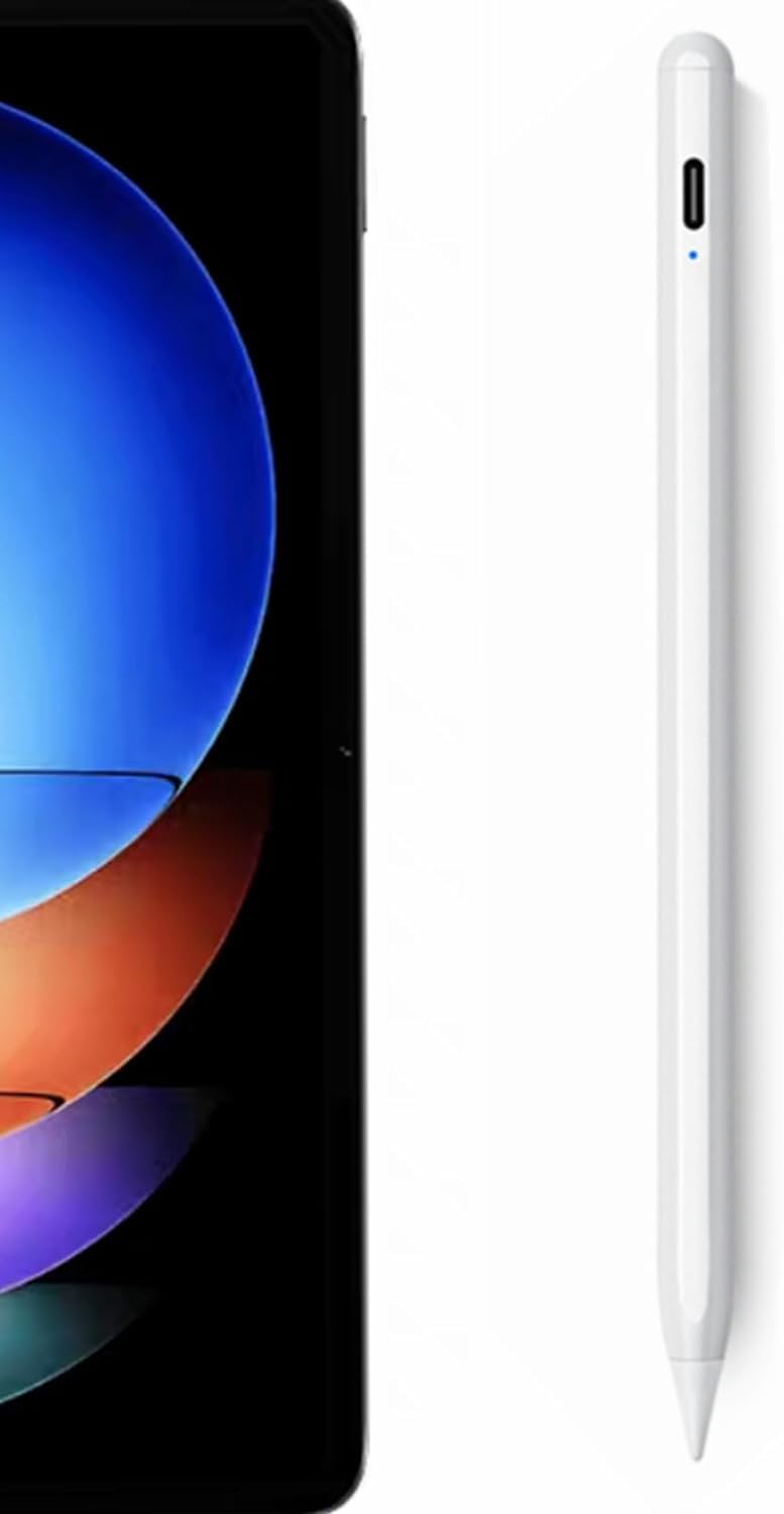 Junweier Stylus Pen for Xiaomi Pad 7/7 Pro / 6S Pro, Mi Pad 7/7Pro / 6SPro 12.4" MiPad 7 6S Pro Tablet, Active Stylus, Rechargeable, Screen Touch Pen (White)