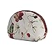 Signare Red & White Floral Tapestry Makeup Bag Travel Cosmetic Bag Brush Bag for Women Girls with Hummingbird and Flower (COSM-HUMM)
