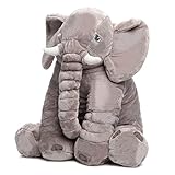 MorisMos Elephant Stuffed Animal Toy Plush Gifts Toy for Kids Gift 24 inch (60x45x25cm) (Gray)