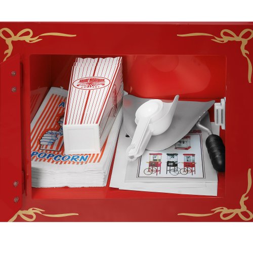 6097 Great Northern Popcorn Red Foundation Popcorn Popper Machine Cart, 8 Ounce - //medicalbooks.filipinodoctors.org