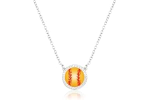Semoya Volleyball/Softball/Soccer/Basketball/Football/Baseball/Pickleball Necklace for Women, Mom Sports Pendant Necklaces Jewelry Game Day Team Gifts