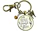 With Brave Wings She Flies Keychain Brave Mantra Jewelry Boho Butterfly Key Ring