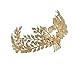 VITORIA'S GIFT Baroco Princess Crown Hair Comb with Leaf Shape for Wedding Party