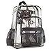 LARGE Clear Plastic Security Backpack, Heavy Duty, Water Resistant, School Safety Backpack