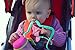 Brilli Baby Cup Catcher Patented Safety Tether Strap, Attach Sippy Cups, Bottles, Pacifiers & More to Stroller, High Chair, Car Seat, Made in USA, Food Grade, Dishwasher Safe (Aqua)