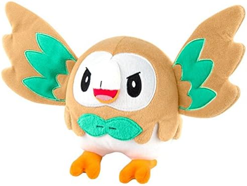 Pokemon soft toy/Cuddly Toy/Soft Toy Bauz with outstretched wings in Flight/Rowlet/Brind Ibou