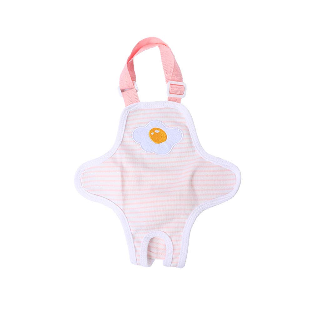 Reusable Dog Nappies, Lovely Female Dog Nappies Pants Machine Washable For Puppy Small Dogs (Pink Omelette)