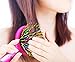Detangling Brush with Mirror- No Tangle & Pain- Anti Static Soft Bristle- Massaging & Straightening Detangler- Rubberized Grip- Cool/Cute Colors- Wet & Dry Detangle Comb- For All Hair Types (Black)