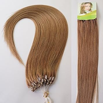 Amazon Com 20 50g 100s Micro Ring Loop 100 Human Hair Extensions