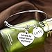 YEEQIN Always My Sister Forever My Friend Love Pearl Charms Bangle Bracelet, Personalized Sister Gift