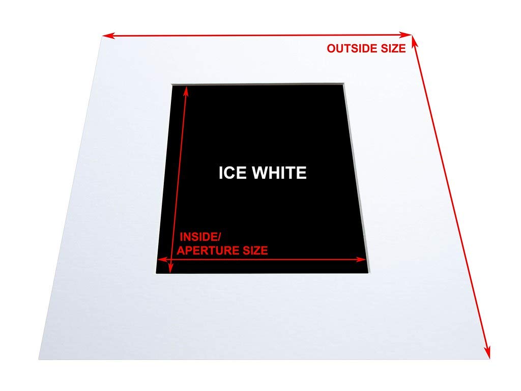 A3 Mount for 15X10CM - Image/Photo/Picture- ICE White - Pack of 4