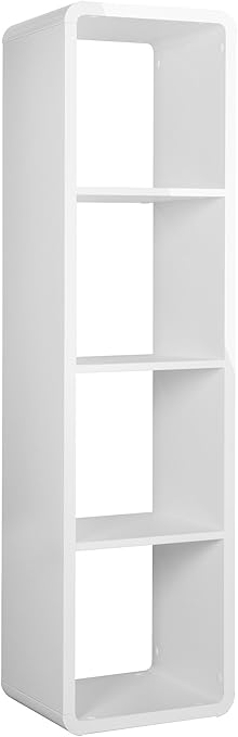 Raumteiler Hochglanz Weiß (verschiedene Größen) abgerundete Ecken