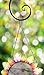 Evergreen Garden Sunflower Metal and Glass Hanging Mesh Bird Feeder - 12.5”W x 3