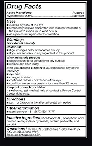 genteal lubricant eye gel side effects GenTeal Tears Severe Dry Eye Symptom Relief Lubricant Eye Gel (0.34 oz) |  Delivery Near Me main image 0