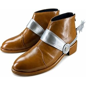 SHAOMABA Chu2 Cosplay Boot Boots Shoe Shoes for JoJo's Bizarre Adventure Steel Ball Run Gyro/Gyro Zeppeli for Men