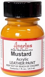 Angelus Leather Paint 1 oz Mustard 50-1948-A16 29.5 ml Pack of 1