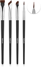 TEOYALL Eyeliner Brushes Set 4 pcs Ultra Thin Angled Flat Point Precision view 1