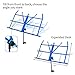 ADM Music Stand Folding Lightweight Sheet Music Stand & Desktop Stand Easy to Set Collapsible Adjustable Orchestra Portable with Carry Bag, Suitable for School & Choirs, Blue