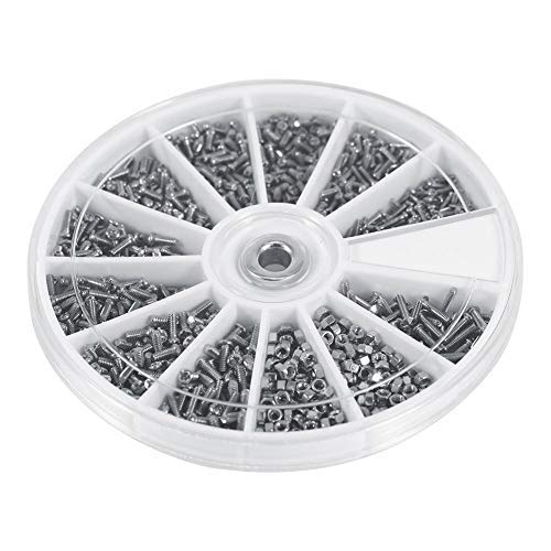 KSTE - 600Pcs 12kinds Screw nut combination set with box，Repair accessories screw nuts, repair tool accessories for Watches Glasses Electronics
