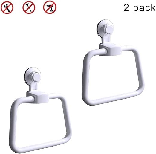 Vacuum Suction Cup Towel Ring, Plastic Shower Washcloth