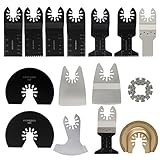 ESUMIC 15Pcs Oscillating Saw Blade Grinding Rasp Kit for RockWell Sonicrafter Work Oscillating Multitool Accesory