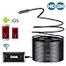 Wireless Endoscope Waterproof WiFi Borescope 2.0 Megapixel Inspection Camera Flexible HD Snake Camera with 6 Led Lights Support IOS iPhone iPad Android Smartphone Samsung Tablet,5M