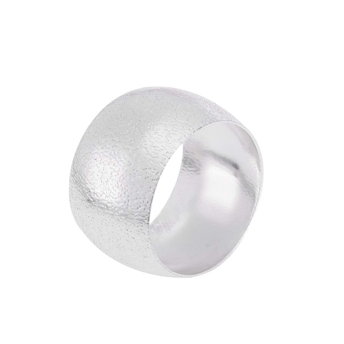 confezione da 12 Silver a forma di rosa per festa di matrimonio e decorazione della tavola Portatovaglioli in metallo Kakoo