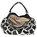 FASH Limited Giraffe Print Hobo Style Handbag, Top Dual Handle, One Size