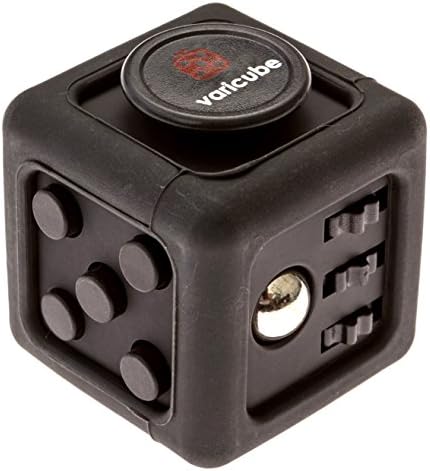 Premium Fidget Cube By Varicube - The Ultimate Fidgeting Sensory Stress Relief Desk Toy - Fast & Easy Anxiety Relief For Kids & Adults - 6 Different Addicting Features - Silicone Cube Case Included