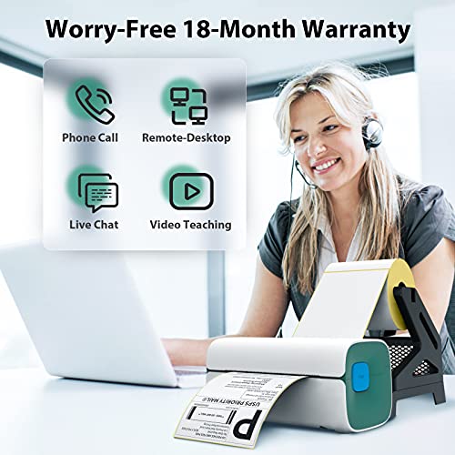 Jiose Bluetooth Thermal Label Printer Desktop Shipping Label Printer