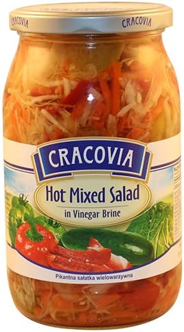 Cracovia Hot Mixed Salad in Vinegar Brine 30.33oz