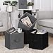 SONGMICS Set of 6 Storage Boxes, Non-Woven Fabric Foldable Storage Cubes and Toy Clothes Organiser Bins, 2 Grey, 2 Black UROB26GH