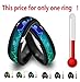 hohrayway Titanium Steel Mood Rings For Lovers Emotional Change Color Temperature Feeling Heartbeat ECG Rings,Women Size 8