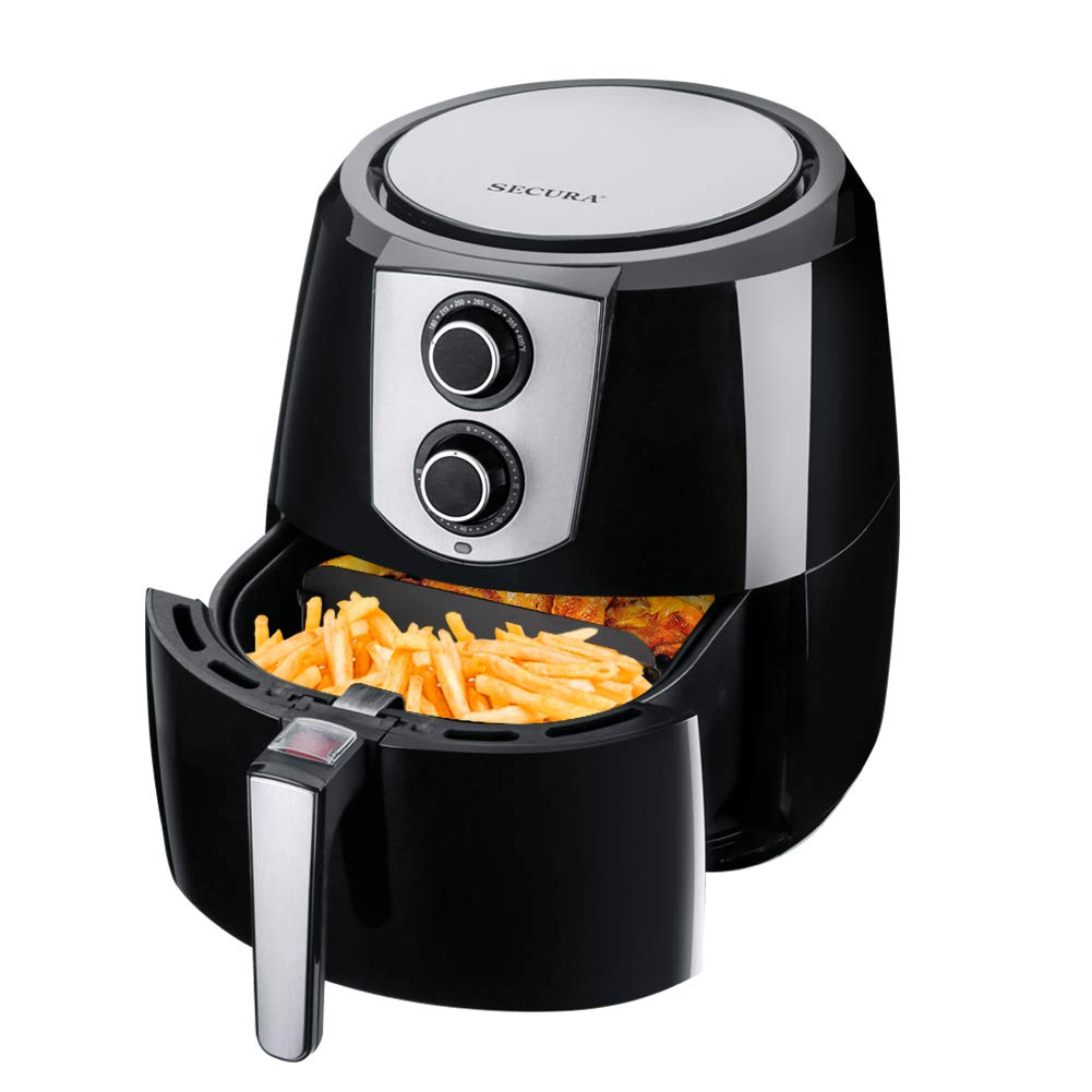 Secura Air Fryer XL 5.5 Quart 1800-Watt Electric Hot Air Fryers Extra Large Oven Nonstick Cooker 