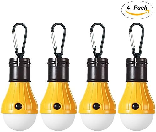 4 Pack LED Camping Lantern Portable Flashlight 3 Modes Lamp for Indoor and Outdoor Decoration Backpacking Camping Fishing Gear Tent Bulb Courtyard Emergency Light Battery Powered