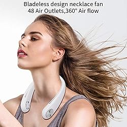 Leafless USB Hanging Neck Fans Portable Rechargable