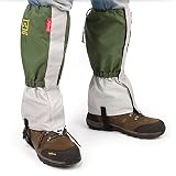 AOTU Outdoor Waterproof Windproof Gaiters Leg Protection Guard Skiing Hiking Climbing Mountaineering, Green