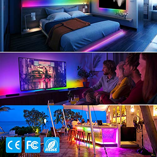 AMBOTHER LED Strip Lights 32.8-feet Multicolor Chasing Dreamcolor Changing Rope