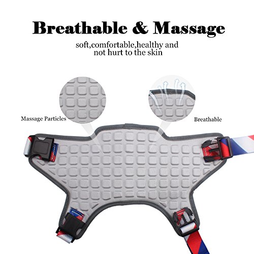 QQPETS Dog Harness American Flag Theme No Pull Adjustable Breathable Massage Reflective Pet Vest, Easy Control for Large Breed Dogs Outdoor Walking (Large, America) - Thumbnail 4