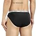 DAVID ARCHY Men's 4 Pack Micro Modal Underwear Soft Breathable Ultra Big Pouch Bikinis (M, Black)