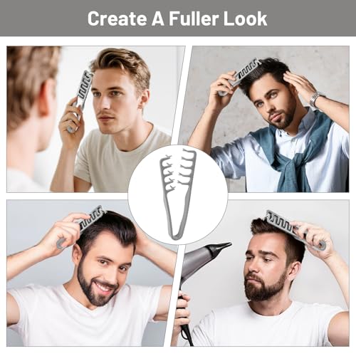 Puasok Hair Comb Texture, Wide Tooth Comb, Root Volumizing Tool for Men and Women Hairdressing Care Accessory, Cover Seams