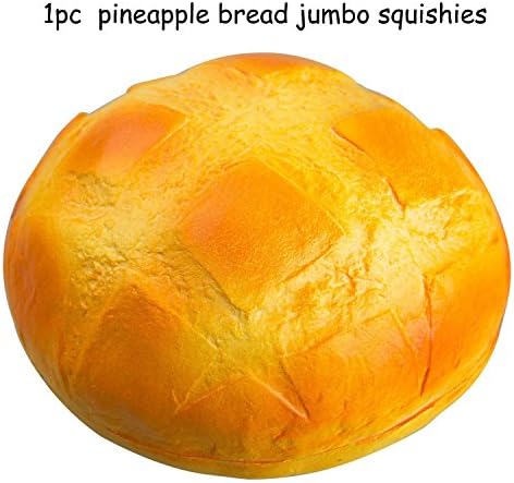 Jumbo Squishies Slow Rising Toy,Cute Kawaii Pineapple Cream Scented Bread Decompression Squishies Toys For Kids And Adults,Collection Gift,Stress Relief,Squeeze Toys Food Jumbo Birthday Gift