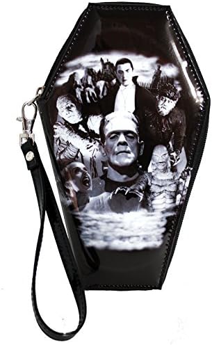 Rock Rebel Universal Monster Collage Women's Zip Around Coffin Wallet
