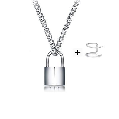 Buy DORAFO Padlock Necklace, Stainless 