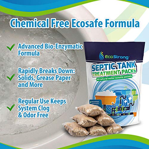 Septic Tank Treatment Packets Enzyme Rapid Action Breaks Down Grease