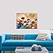 Wieco Art Giclee Canvas Prints Wall Art Blooming Poppies Modern Gallery Wrapped Grace Contemporary Flowers Artwork Colorful Floral Pictures Paintings Ready to Hang for Bathroom Home Decorations